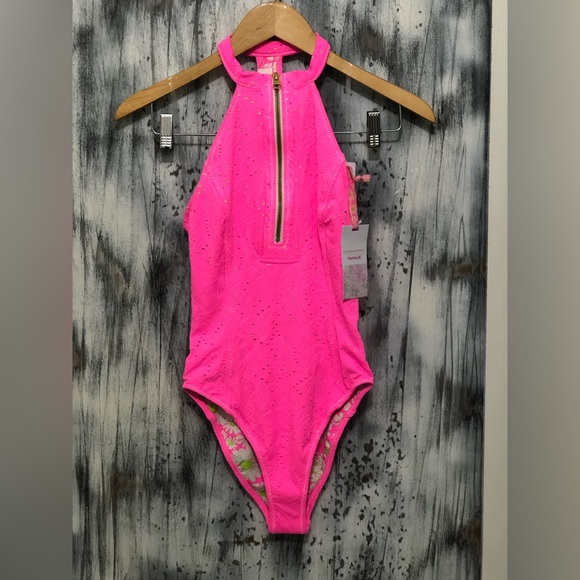 LoveShackFancy x Hurley Eyelet Paisley Moderate One Piece Swimsuit - NWT - Picture 4 of 15